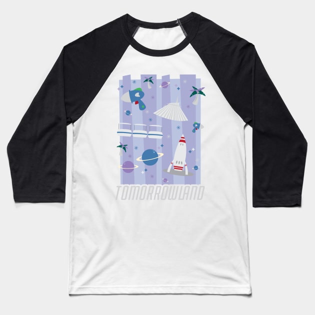 Tomorrowland Baseball T-Shirt by jordihales